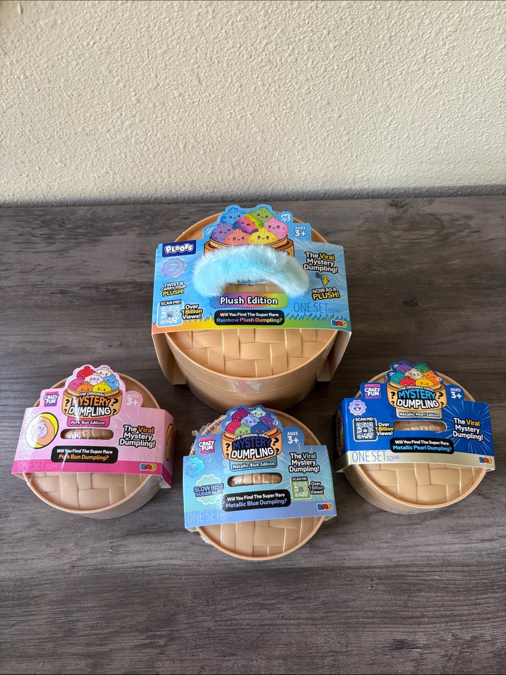 Variety Bundle of 4 Authentic NWT Unopened RMS Mystery Dumplings Regular Size
